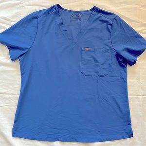 FIGS Catarina One-Pocket Scrub Top - Ceil Blue XXL
